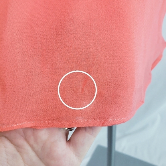 DVF Diane Von Furstenberg Asti Short Silk Chiffon Dress Coral - Picture 16 of 16